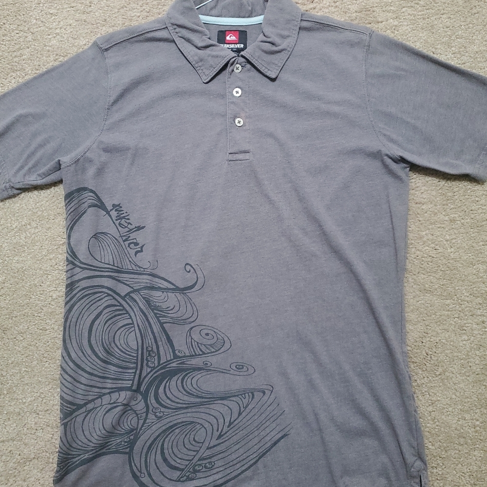 Quicksilver Men's Short Sleeve Polo Small